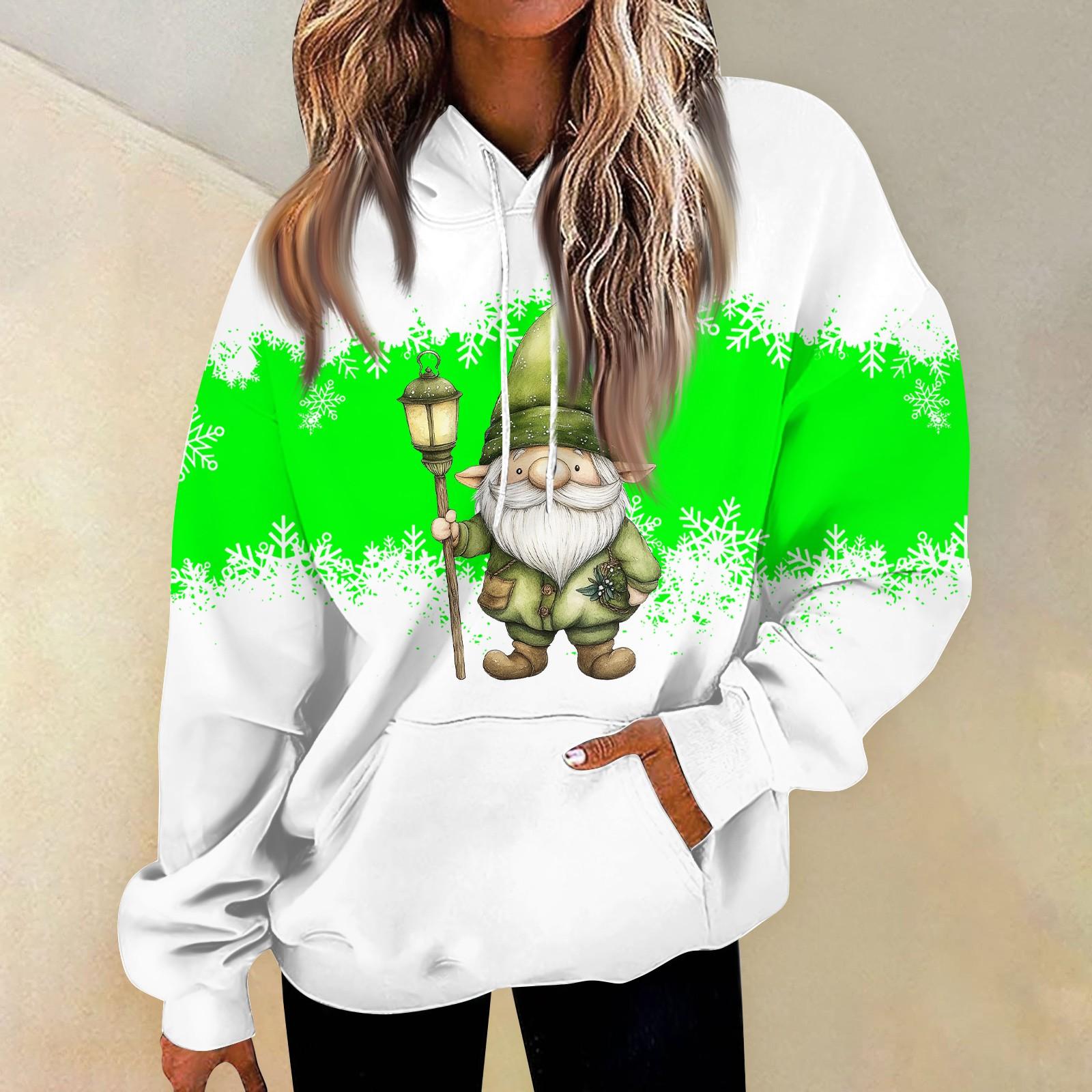 Женские повседневные модные пуловеры с длинными рукавами и принтом — фото 9