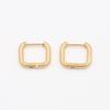 Personality Trend Geometric Earrings Titanium Steel Square Round Wire Ear Buckle Ear Jewelry Premium Niche