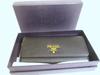 Authentic PRADA Saffiano Black Leather Bifold Long Flap Wallet #b001  Refurbished