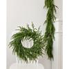 Christmas Realistic Norfolk Pine Wreath Artificial Pine Greenery Garland Christmas Holiday Seasonal Interior Home Decor Valve