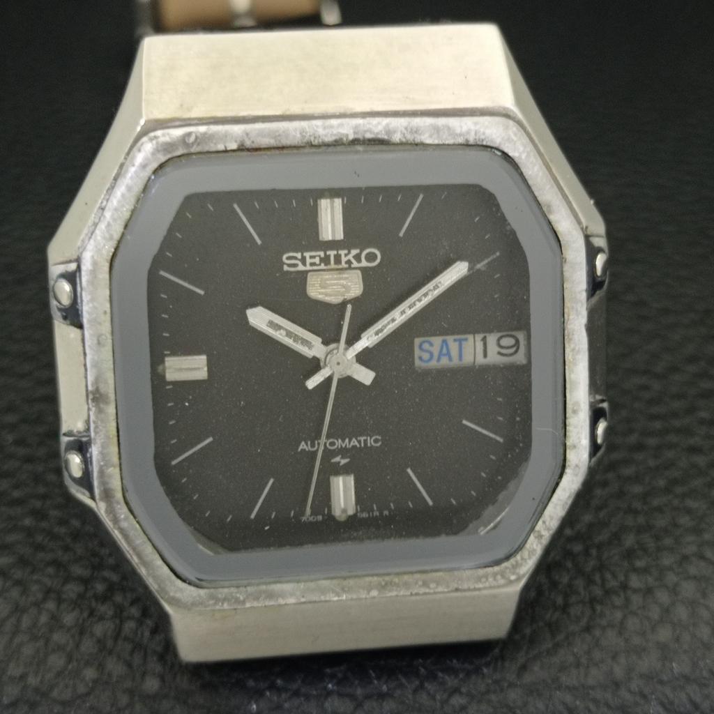 Seiko 5 AUTOMATIC JAPAN MENS 7009A VINTAGE ORIGINAL DIAL WATCH A702385-5 R124-a702385
