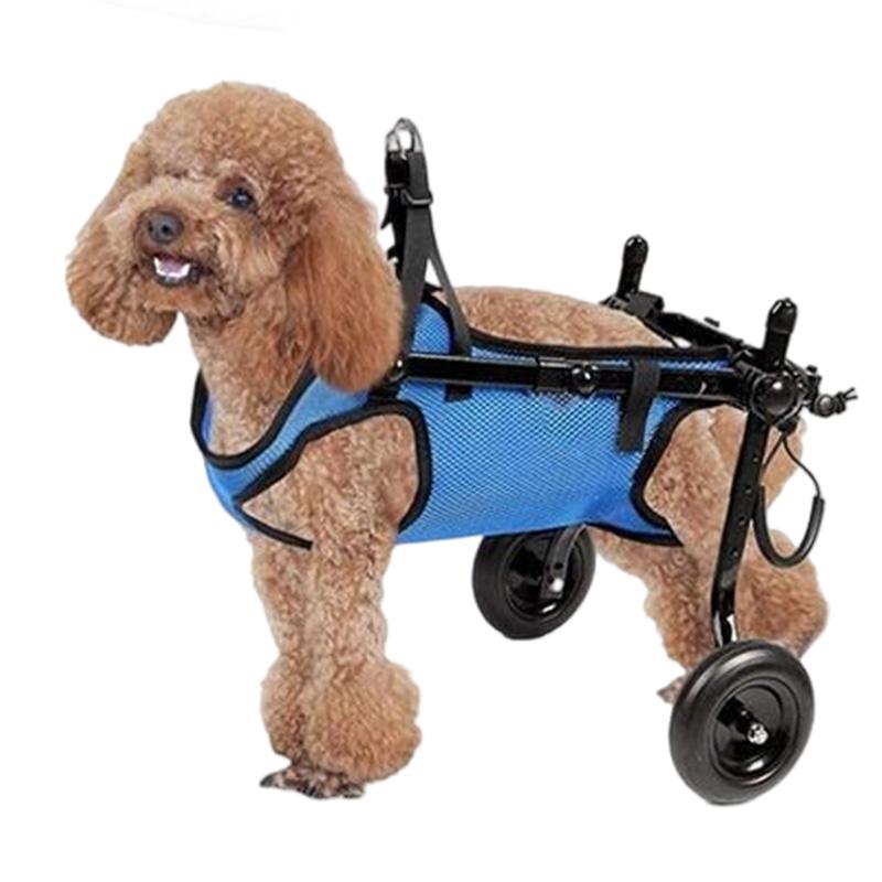 Adjustable Dog Wheelchair for Protecting Injured Pets Disability Mobility Scooter Walker Cart for Small Dogs Back Legs