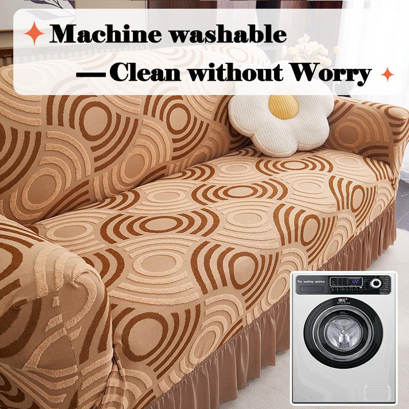 Thickened Skirt Sofa Cover Three-color Three-dimensional Jacquard Sofa Cover Four-season Universal Sofa Cover