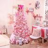 Christmas Tree Cap With Candy Cane Design,  Fabric, With Wire Ribbon For Perfect Shaping And Decoration, One Size Fits All.
