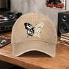 Butterfly Daisy Vintage Baseball Cap Unisex Washed Cotton Hat for Outdoor Sports Daily Wear