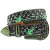 Rhinestone Skull Wide Belt Men Inlaid with Rhinestone Flash Diamond Hip Hop Punk Personality Fashion Non-mainstream