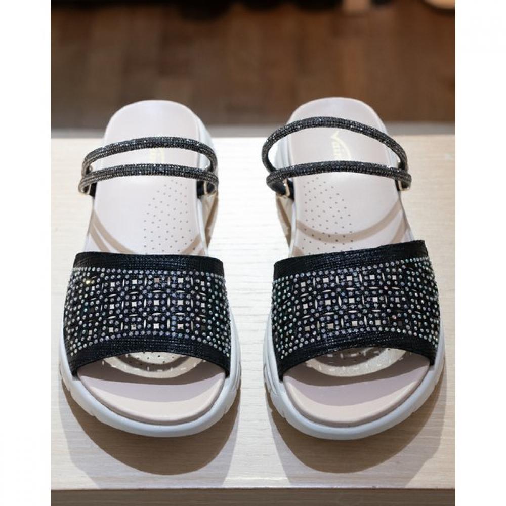 Vainer 9x60 Black Women Sandals Comfort