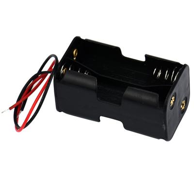 Hot 2-slot 4 X AA Battery Back To Back Holder Case Box Storage With Wire Leads 