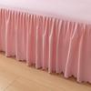 Korean Skin-Friendly Bed Skirt: Brushed Solid Color, Four Seasons, Anti-Pill, Fade & Shrink Resistant