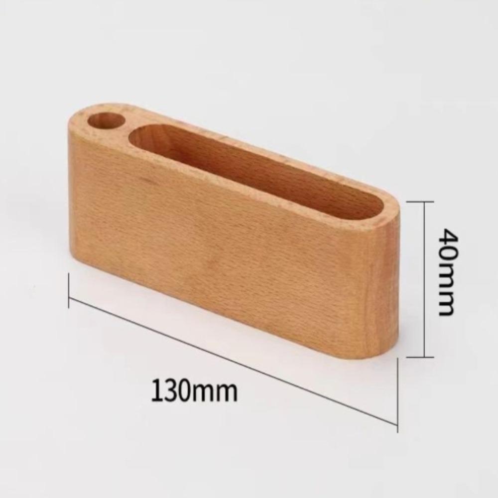 Creative Wooden Business Card Holder Office Supplies Storage Box Note Holder Stationery Desktop Accessories Card Holder