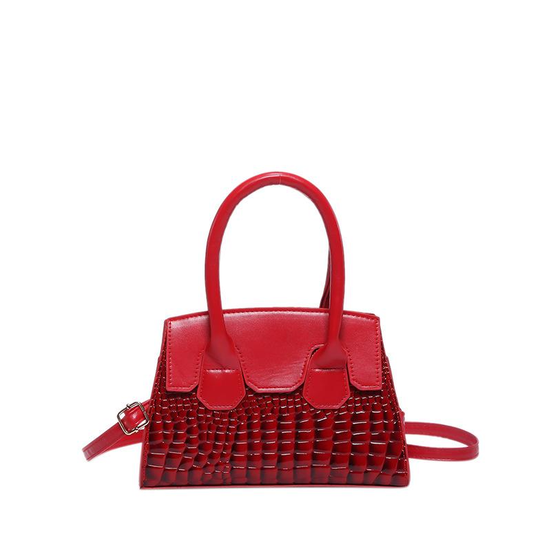 Stone Pattern Women'S Bag Fashionable Small Square Bag Texture Pu Shoulder Bag Niche Versatile Messenger Bag