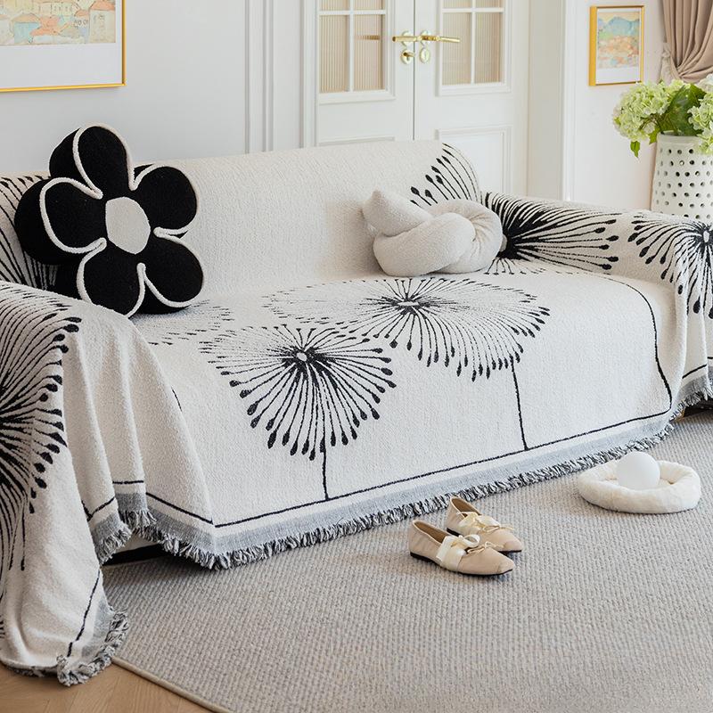 Universal Sofa Cover Towel Anti-Scratching Plush Yarn Non-Slip Cushion Cover Blanket All-Inclusive Four Seasons Simple