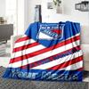 Name Custom New York Rangers Print Flannel Blanket High Quality Warm Comfortable Cover for All Seasons Perfect for Gifts Home Decor