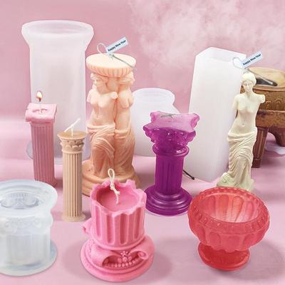 Roman Column Silicone Mold Candle Mold DIY Goddess Aromatherapy Candle Human Body Plaster Mold Ancient Roman Column