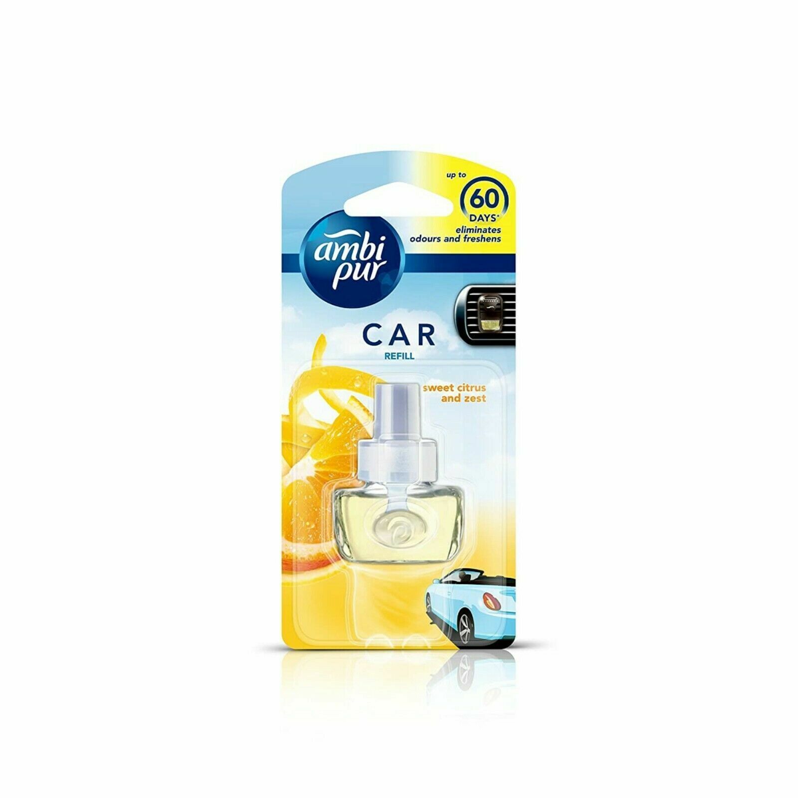 Ambi Pur Car Air Freshener Refill  Sweet Citrus and Zest 7. 5 ml 1140