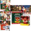 Kreatives Weihnachtsgeschenk Baustein-Set mit Weihnachtsmann und Feiertagsthema