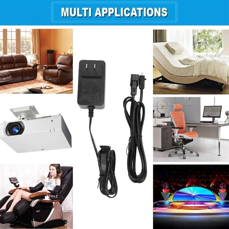 12V 3A Power Supply Adapters with 3.2M Extended Cord For Adjustable Furniture Linear Actuators