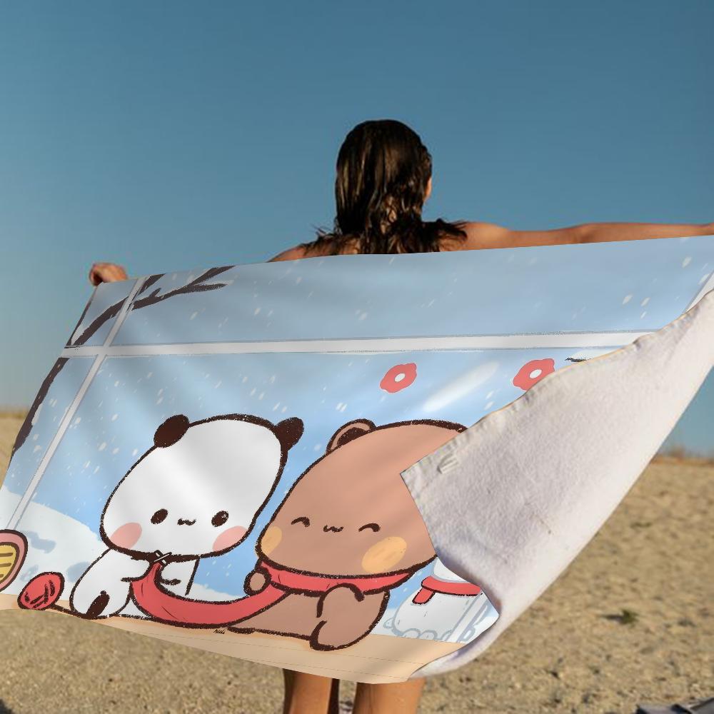 

Ctue Bubu Dudu Microfiber Beach Towel Absorbent Quick dry Soft Yoga Swimming Resort Mountain Climbing Towel W30*H60(CM)