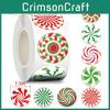 Xh098 Adorable Christmas Themed Diy Candy Roll Stickers For Kids Holiday Crafts