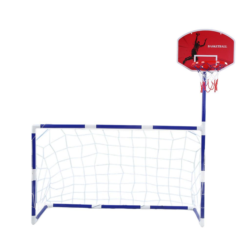 2 In 1 Sports Center Kids Basketball Football Sports Set Children Basketball Hoop Indoors Outdoors