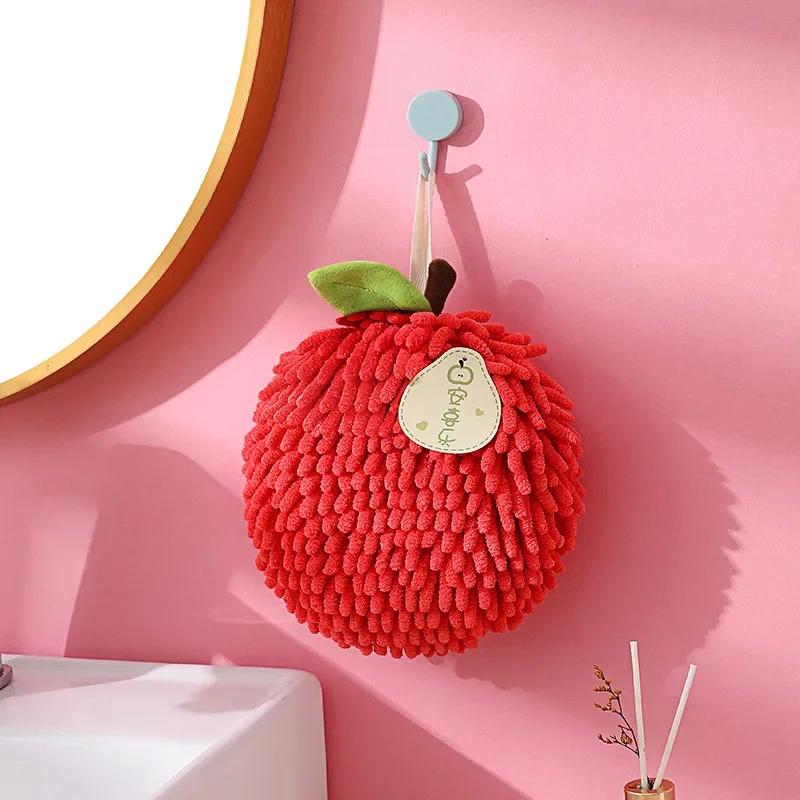 

Cute Red Ball-Design Towel with Loop – Quick Dry Soft Absorbent for Kitchen Bathroom