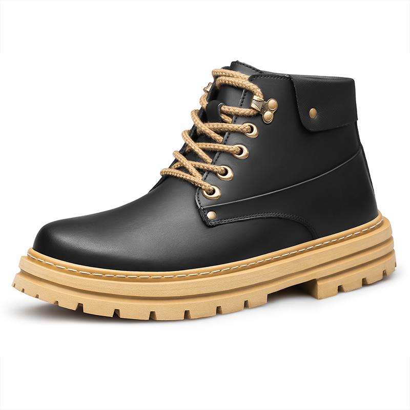 

Горячие продажи мужские рабочие ботинки зимние мотоциклетные ботинки на толстой подошве красивые походные ботинки мужские повседневные ботинки из натуральной кожи 48 чёрный