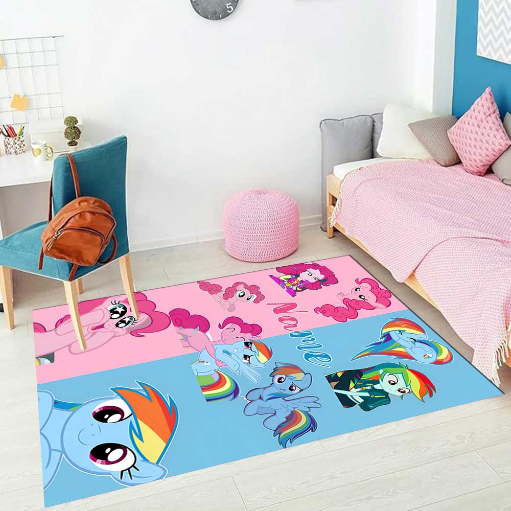 Little Pony (11) Customize your name rug, office chair cushion, home bedroom living room gift.