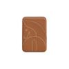 MagSafe Hedgehog Embroidered Swift Leather Card Holder Men Card Holder Brown H000274137
