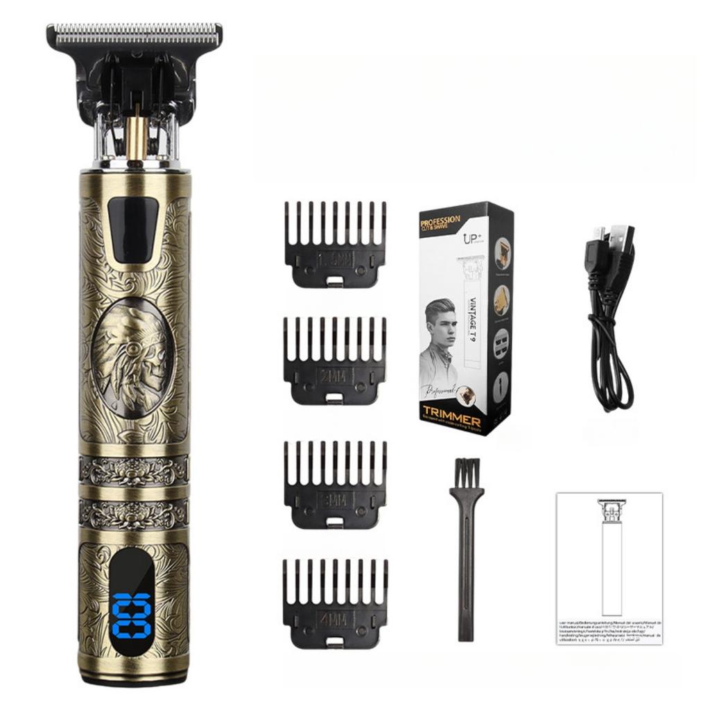 Professional Hair Clipper with LED Display, Electric Shaver, Beard Trimmer, USB-C Charging Cordless Long Hair Trimmer with Comb/beard Trimmer Kit