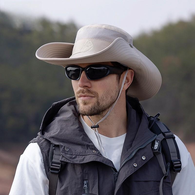 Summer Outdoor Fishing Hat For Men With Large Brim Sun Protection And Breathability