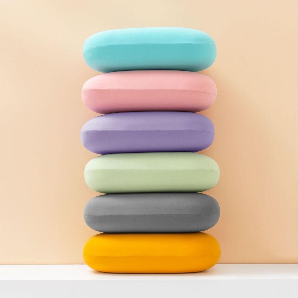 Portable Sponge Nap Pillow Macaron Color Soft Neck Pillow Multifunction Cervical Support Travel Sleeping Pillow Office