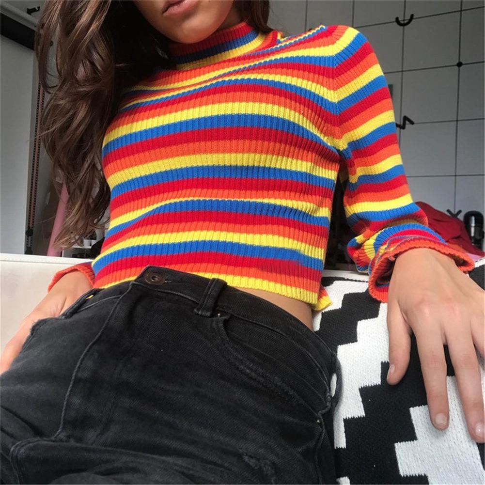 High Quality Rainbow Turtleneck 