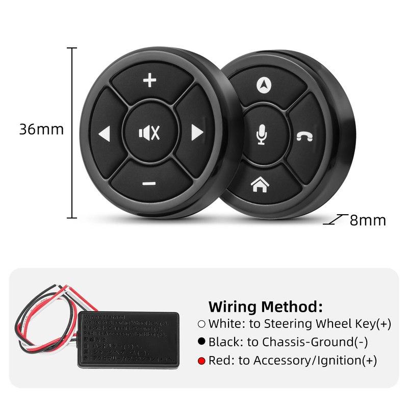 AD Wireless Car Steering Wheel Control Button 10 Key for Car Radio DVD GPS Multimedia Navigation Head Unit Remote Control Button