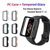 Stikla korpusa aizsargs Huawei Band 7 6 Honor Band 6 bufera apvalka vāciņš Huawei Band7 Band6 aizsargplēve korpuss