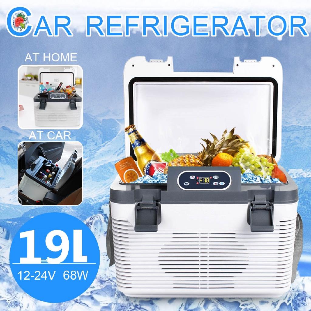68W 19L Car Refrigerator Freeze Heating Fridge Compressor for Car Home Picnic Refrigeration Heating -5~65 Degrees