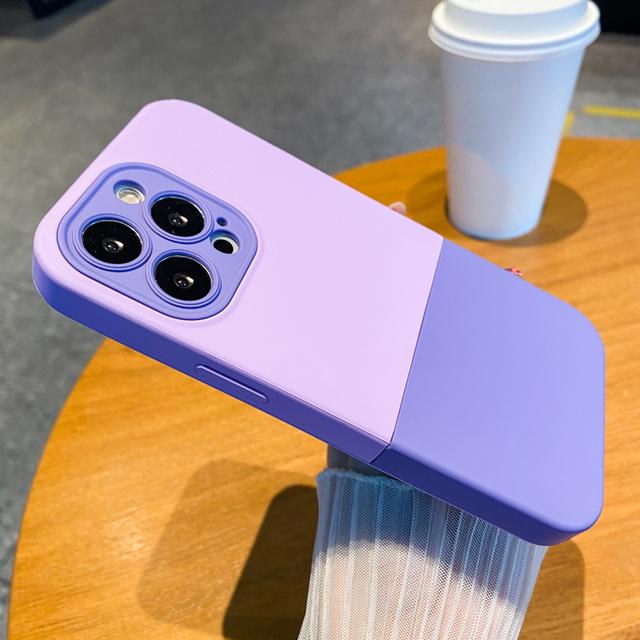 3 w 1 Splice Cukierkowy Kolor Silikonowe Etui na Telefon Dla Iphone 14 13 11 12 Pro Max Xs Max Xr X Wstrząsoodporne Ochrona Obiektywu Tylna Pokrywa