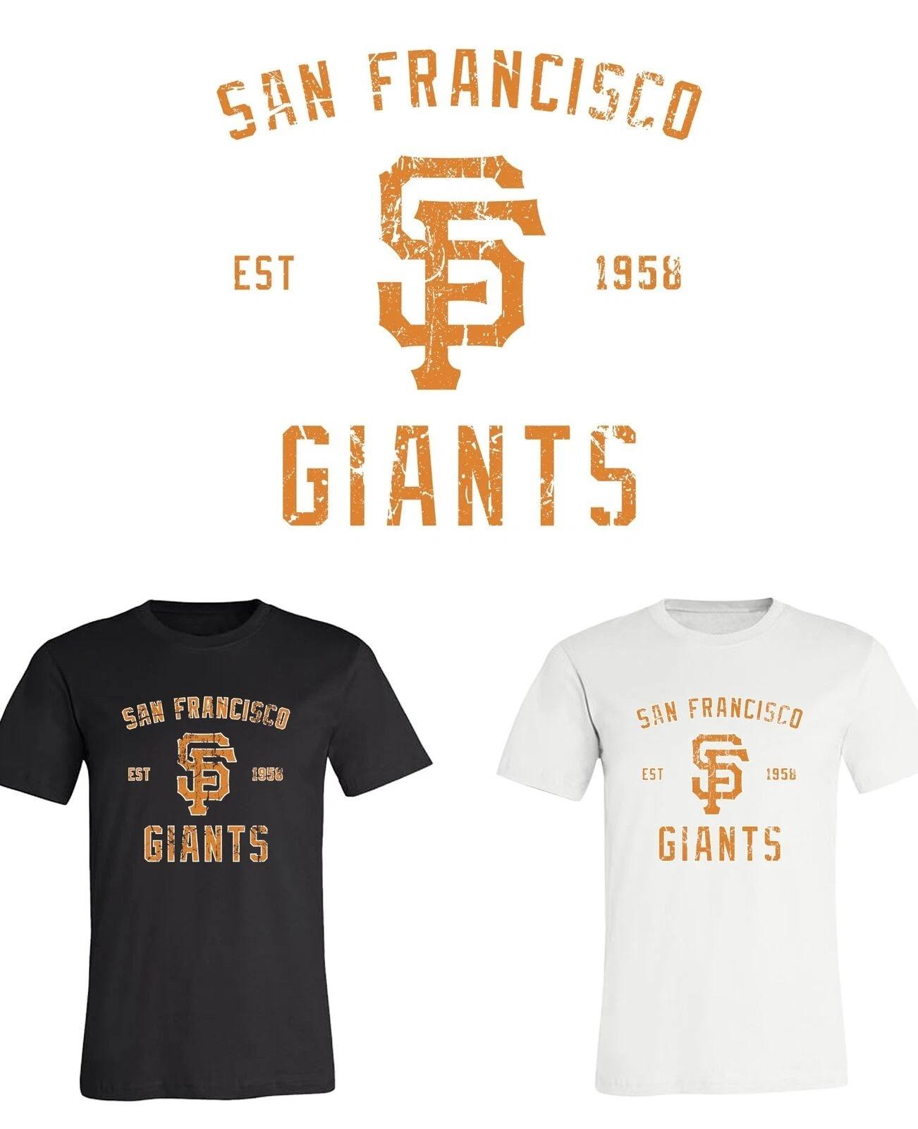 San Francisco Giants Est Distressed logo T-Shirt Size Youth-Adult 6XL FAST Ship! S
