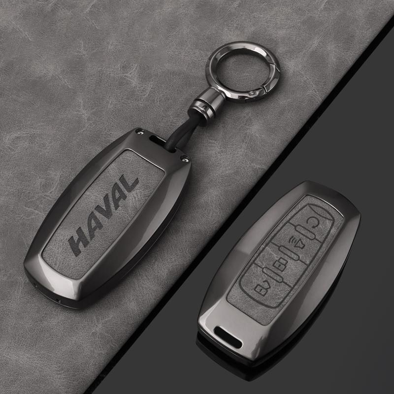Alloy Car Key Case Cover for Great Wall Haval Jolion 2022 H6 H7 H4 H9 F5 F7 F7X F7H H2S GMW Dargo Keychain Auto Accessories