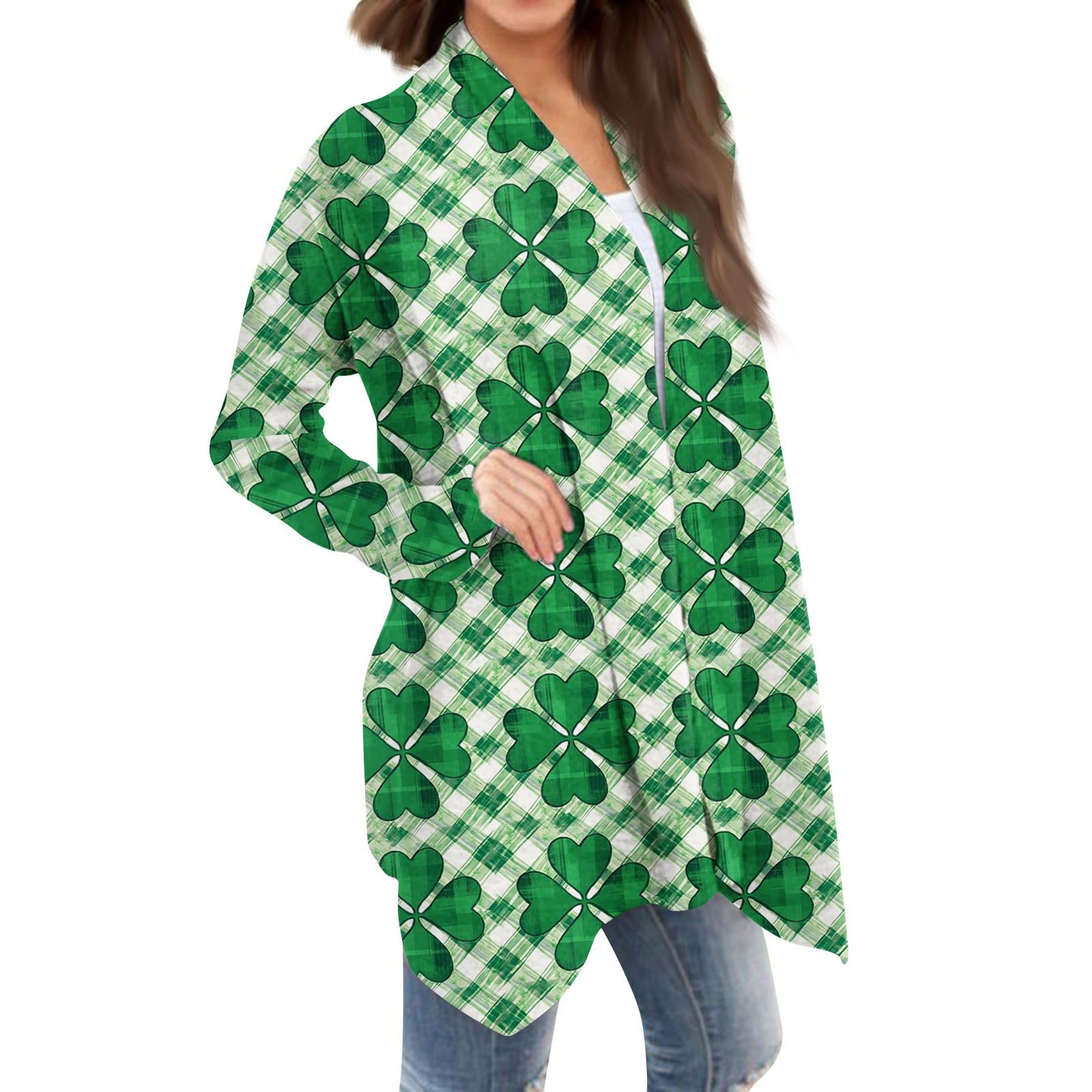 

Женская мода, повседневный рождественский принт, кардиган средней длины, куртка, пальто M