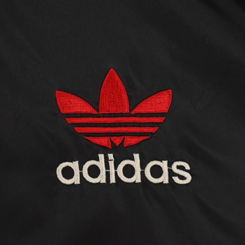 Adidas Trefoil Logo Fleece-lined Hood Bench Coat L Black Men's Used