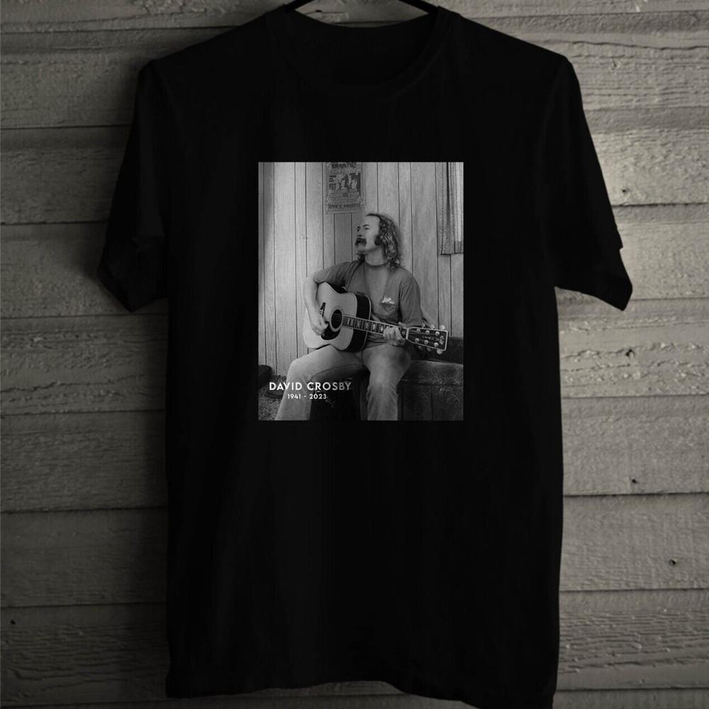 

SALE David Crosby Memory T-shirt Black Short Sleeve All Sizes S-5Xl Unisex T-Shirt XL