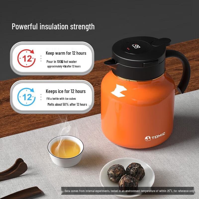 Temake Smart Temperature Display Insulated Tea & Hot Water Pot