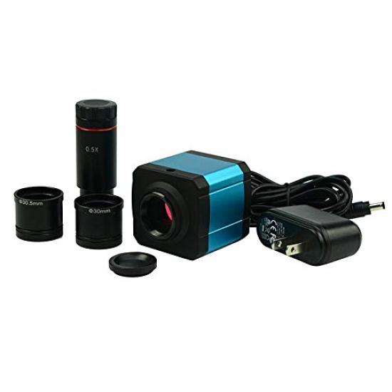 HAYEAR 14MP HDMI 1080P HD USB Digital Industry Microscope Camera TF Card Video Recorder C Mount Eyepiece Adapter 0.5X 30mm/30.5mm