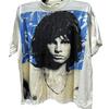 Vintage 80s Jim Morrison The Doors Overprint T-Shirt, Rare Classic Rock Portrait Band Tee, Single Stitch White Screen Stars Streetwear, XL