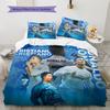 Biancheria da letto con motivo Cristiano Ronaldo Decorazione per la casa Regalo di compleanno (1 * copripiumino + 2 * federa, senza nucleo)