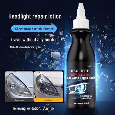 Headlight Restoration Liquid Set - Repair Scratches, Remove Yellowing, Clean Without Polishing - Includes Tools for Crystal Plating.