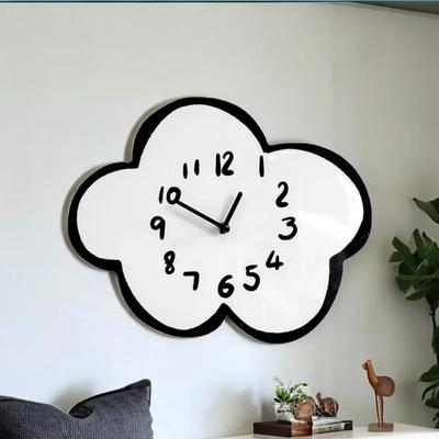 Cartoon Mute Cloud Sheep Clock Living Room Swing Wall Clock Home Decoration Modern Simple Clock