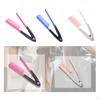 Flat Straightening Comb Firm Grip Salon Hair Brush for Home Hairdresser Rose Red