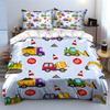 Construction Vehicles Kids Play Set  Kid'S And Adults' Bedroom Decor, Exquisite Three-Piece Bedding Set Gift