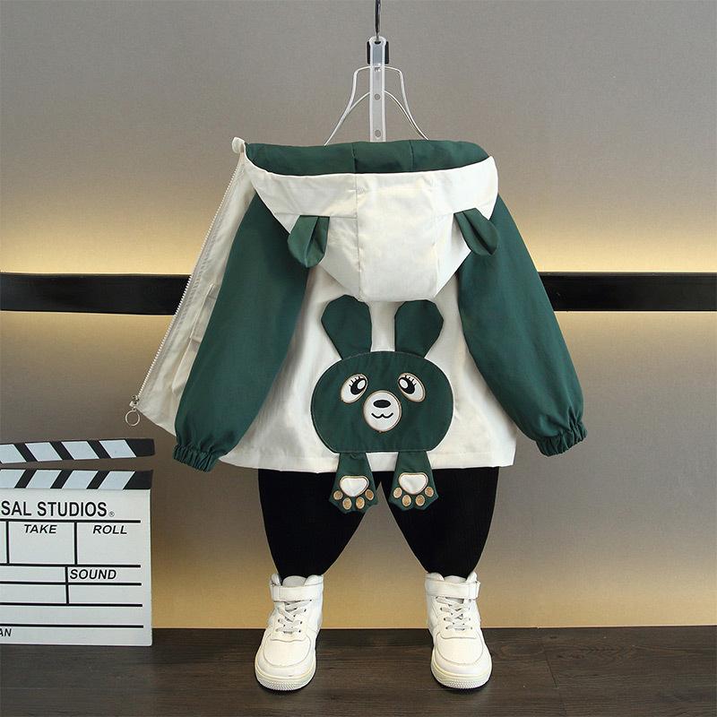 Cartoon Kapuzenoberteile Jungen und Mädchen Herbstjacke Frühling und Herbst Abschnitt der Kinder Herbst Dünne Jacke Kleines Baby